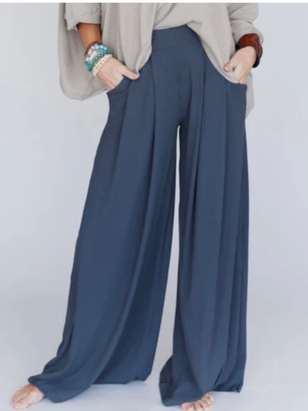 Three Bird Nest‎ BIG THRILLS PALAZZO PANTS Charcoal, Size XL